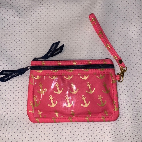 Simply southern wristlet pink with gold anchors - Picture 3 of 14
